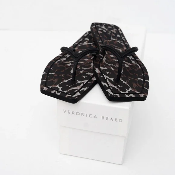 Veronica Beard - Analee Flat Thong Sandals - Picture 1 of 9